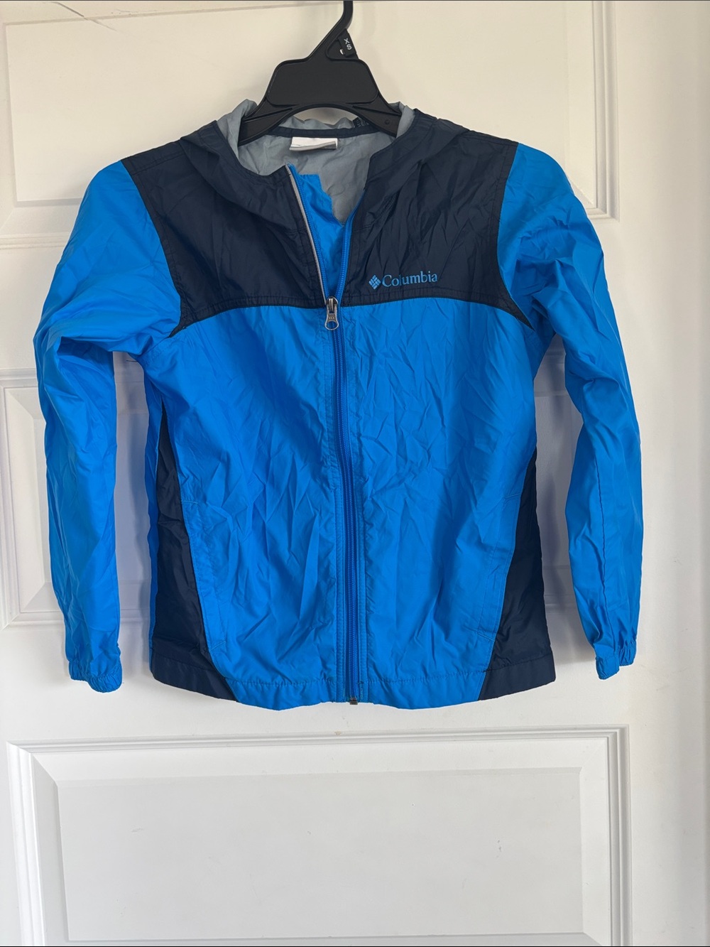 Columbia Kids Blue and Navy Hooded Windbreaker